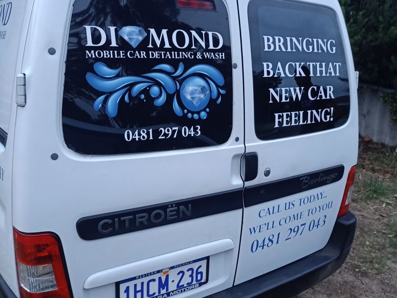 Diamond van wrap (rear) by Bedrock Graphics, Ellenbrook WA