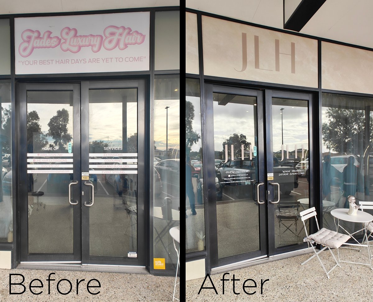 JLH Hocking entrance before and after by Bedrock Graphics, Ellenbrook WA