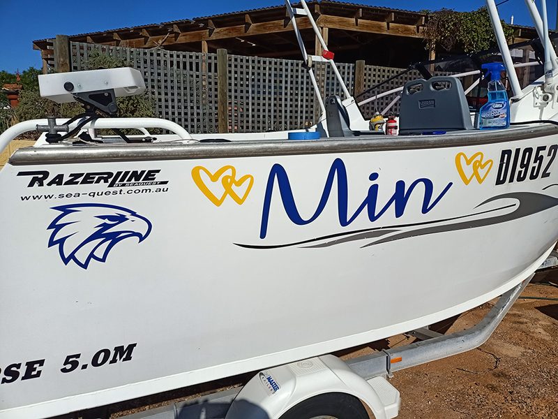 Razerline boat decals by Bedrock Graphics, Ellenbrook WA