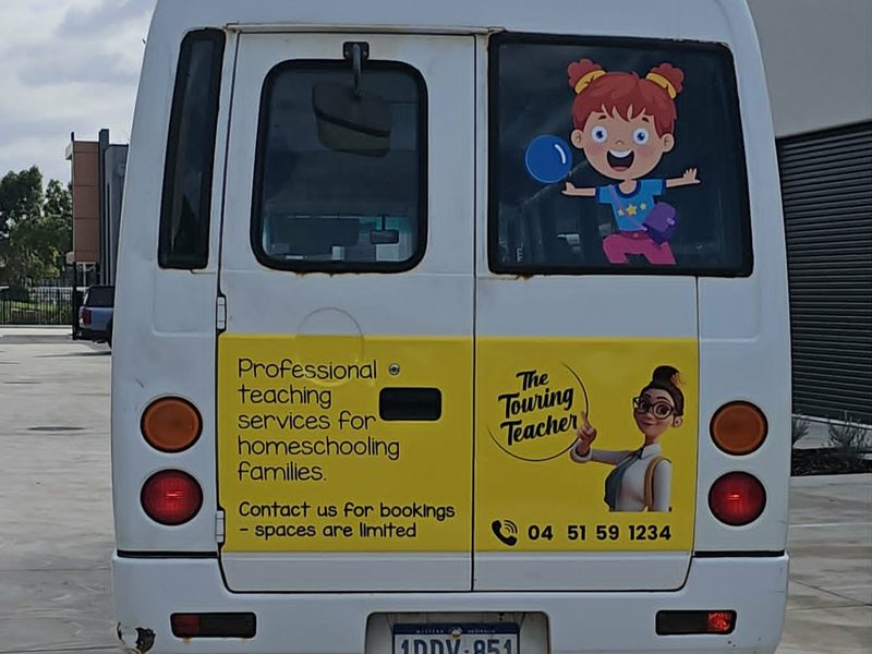 Touring Teacher bus (rear) by Bedrock Graphics, Ellenbrook WA